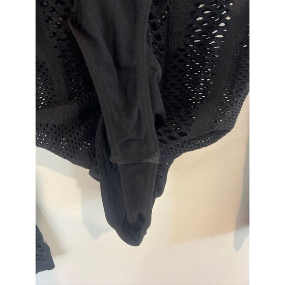 House London Bodycon Leotard Bodysuit Shirt Black Cutout - Picture 7 of 11